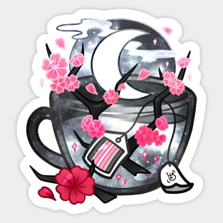 Pride Flag Teacup - Moonlight Sakura Demigirl Sticker